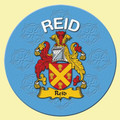 Reid Coat of Arms Cork Round English Family Name Coasters Set of 2