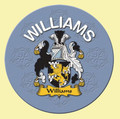 Williams Coat of Arms Cork Round English Family Name Coasters Set of 4