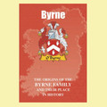 Byrne Coat Of Arms History Irish Family Name Origins Mini Book