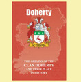 Doherty Coat Of Arms History Irish Family Name Origins Mini Book