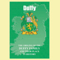 Duffy Coat Of Arms History Irish Family Name Origins Mini Book