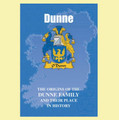 Dunne Coat Of Arms History Irish Family Name Origins Mini Book