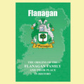 Flanagan Coat Of Arms History Irish Family Name Origins Mini Book