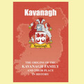 Kavanagh Coat Of Arms History Irish Family Name Origins Mini Book