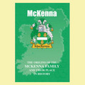 McKenna Coat Of Arms History Irish Family Name Origins Mini Book