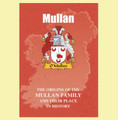 Mullan Coat Of Arms History Irish Family Name Origins Mini Book