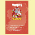 Murphy Coat Of Arms History Irish Family Name Origins Mini Book
