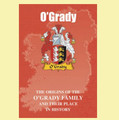 O'Grady Coat Of Arms History Irish Family Name Origins Mini Book
