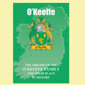 O'Keeffe Coat Of Arms History Irish Family Name Origins Mini Book