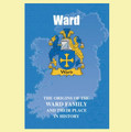 Ward Coat Of Arms History Irish Family Name Origins Mini Book