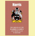Harris Coat Of Arms History Welsh Family Name Origins Mini Book
