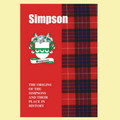 Simpson Coat Of Arms History Scottish Family Name Origins Mini Book
