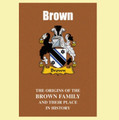 Brown Coat Of Arms History English Family Name Origins Mini Book