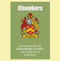 Chambers Coat Of Arms History English Family Name Origins Mini Book