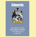Edwards Coat Of Arms History English Family Name Origins Mini Book