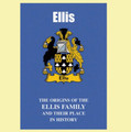 Ellis Coat Of Arms History English Family Name Origins Mini Book