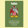 Fuller Coat Of Arms History English Family Name Origins Mini Book