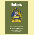 Holmes Coat Of Arms History English Family Name Origins Mini Book