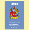 James Coat Of Arms History English Family Name Origins Mini Book