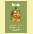 Jones Coat Of Arms History English Family Name Origins Mini Book