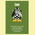 Lee Coat Of Arms History English Family Name Origins Mini Book
