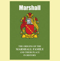 Marshall Coat Of Arms History English Family Name Origins Mini Book
