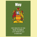 May Coat Of Arms History English Family Name Origins Mini Book