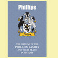 Phillips Coat Of Arms History English Family Name Origins Mini Book