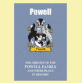 Powell Coat Of Arms History English Family Name Origins Mini Book