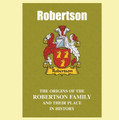 Robertson Coat Of Arms History English Family Name Origins Mini Book
