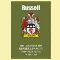 Russell Coat Of Arms History English Family Name Origins Mini Book