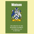 Watson Coat Of Arms History English Family Name Origins Mini Book