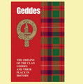 Geddes Clan Badge History Scottish Family Name Origins Mini Book