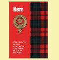 Kerr Clan Badge History Scottish Family Name Origins Mini Book