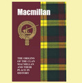 MacMillan Clan Badge History Scottish Family Name Origins Mini Book