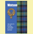 Watson Clan Badge History Scottish Family Name Origins Mini Book