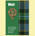Weir Clan Badge History Scottish Family Name Origins Mini Book