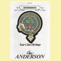 Anderson Your Clan Heritage Anderson Clan Paperback Book Alan McNie
