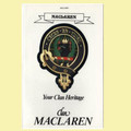 MacLaren Your Clan Heritage MacLaren Clan Paperback Book Alan McNie