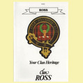 Ross Your Clan Heritage Ross Clan Paperback Book Alan McNie