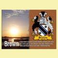 Brown Coat of Arms English Family Name Fridge Magnets Set of 2