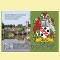 Clarke Coat of Arms English Family Name Fridge Magnets Set of 2