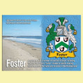 Foster Coat of Arms English Family Name Fridge Magnets Set of 2