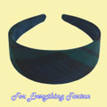 Black Watch Modern Tartan Lightweight Fabric Wide Hair Band Headband