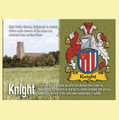 Knight Coat of Arms English Family Name Fridge Magnets Set of 4