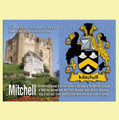 Mitchell Coat of Arms English Family Name Fridge Magnets Set of 2