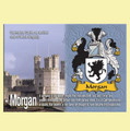 Morgan Coat of Arms English Family Name Fridge Magnets Set of 2