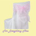Candy Pink Organza Wedding Chair Sash Ribbon Bow Decorations x 10 For Hire
