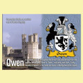 Owen Coat of Arms English Family Name Fridge Magnets Set of 2