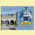Reynolds Coat of Arms English Family Name Fridge Magnets Set of 4